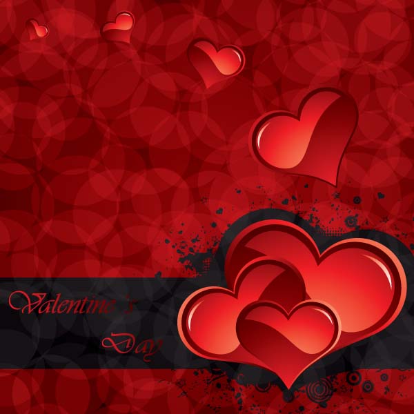 free vector Romantic valentine day greeting card vector